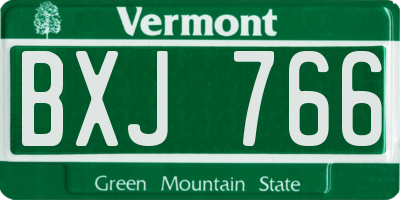 VT license plate BXJ766
