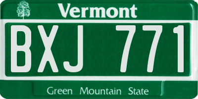 VT license plate BXJ771