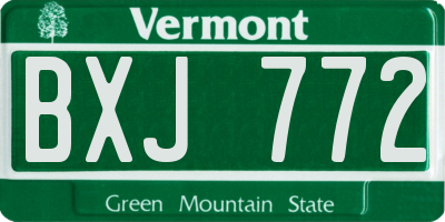 VT license plate BXJ772