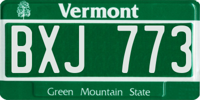 VT license plate BXJ773