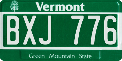 VT license plate BXJ776
