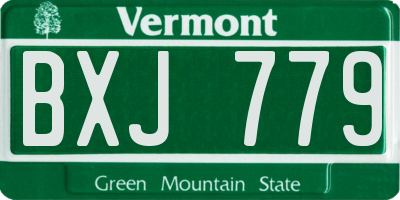 VT license plate BXJ779