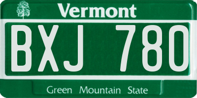 VT license plate BXJ780