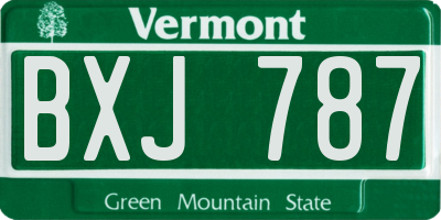 VT license plate BXJ787