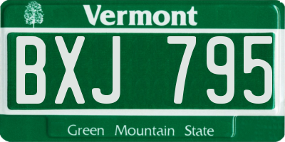 VT license plate BXJ795