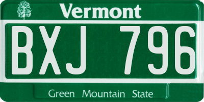 VT license plate BXJ796