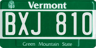 VT license plate BXJ810