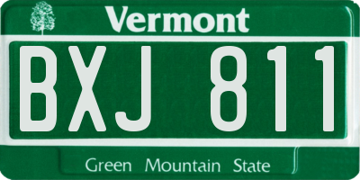 VT license plate BXJ811