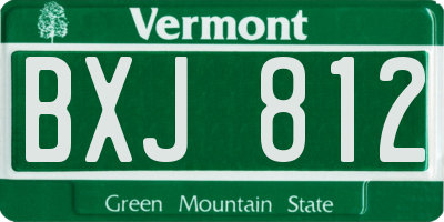 VT license plate BXJ812