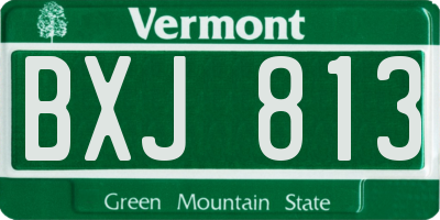 VT license plate BXJ813
