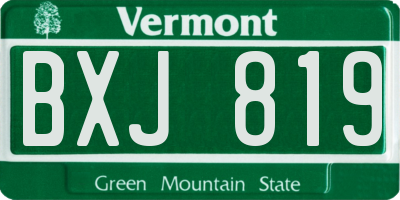VT license plate BXJ819