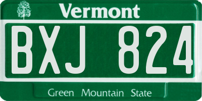 VT license plate BXJ824