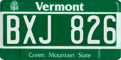 VT license plate BXJ826