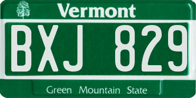 VT license plate BXJ829