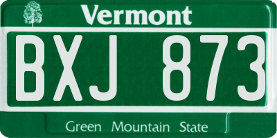 VT license plate BXJ873
