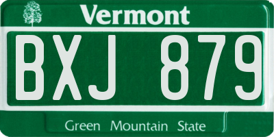 VT license plate BXJ879