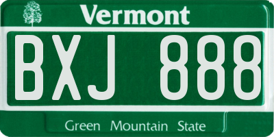 VT license plate BXJ888