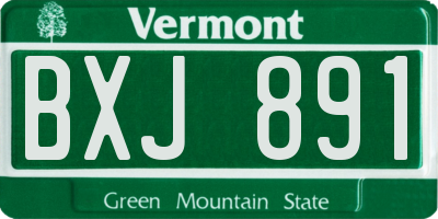 VT license plate BXJ891