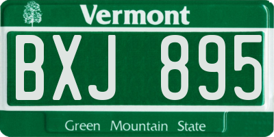 VT license plate BXJ895