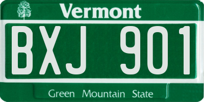 VT license plate BXJ901