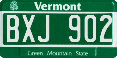VT license plate BXJ902