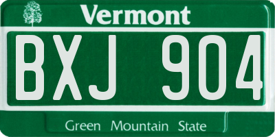 VT license plate BXJ904