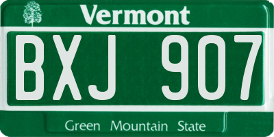 VT license plate BXJ907