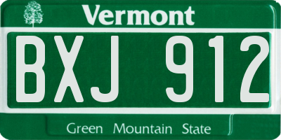 VT license plate BXJ912