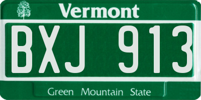 VT license plate BXJ913