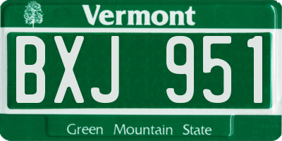 VT license plate BXJ951