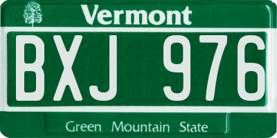 VT license plate BXJ976