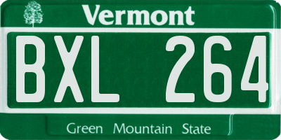 VT license plate BXL264