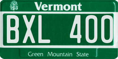 VT license plate BXL400