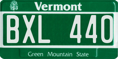 VT license plate BXL440