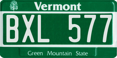 VT license plate BXL577