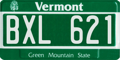 VT license plate BXL621