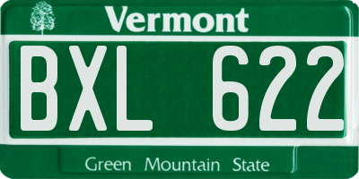 VT license plate BXL622