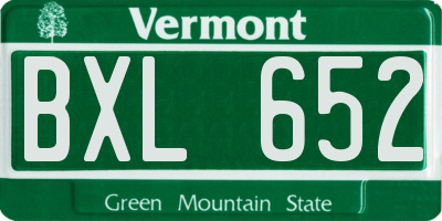VT license plate BXL652