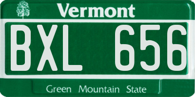 VT license plate BXL656