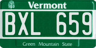 VT license plate BXL659