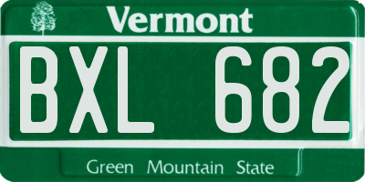 VT license plate BXL682