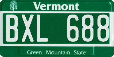 VT license plate BXL688