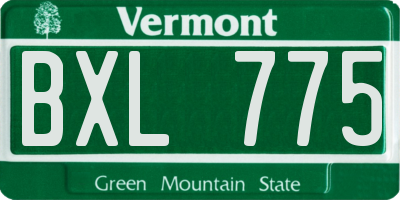 VT license plate BXL775