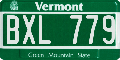 VT license plate BXL779
