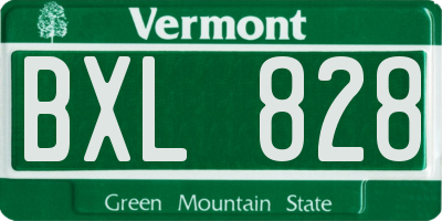 VT license plate BXL828