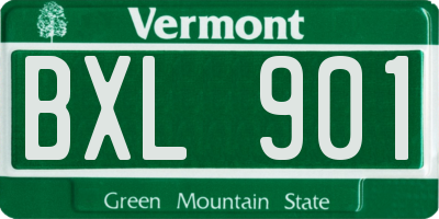 VT license plate BXL901