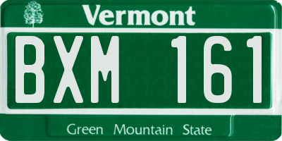 VT license plate BXM161