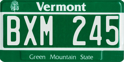 VT license plate BXM245