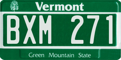 VT license plate BXM271