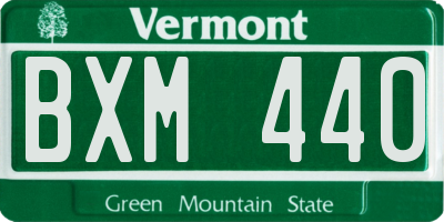 VT license plate BXM440